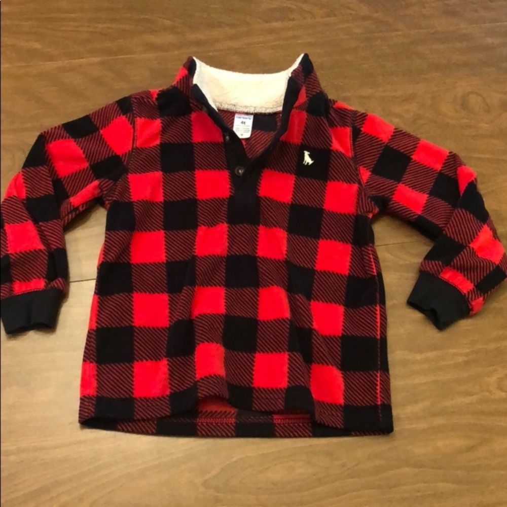 Carters Buffalo Plaid Lumberjack Fleece Pullover